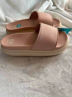 Reef Cushion Bondi Bay Comfort Slides Sandals Size 10 Cameo Rose NWT